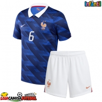 Camisa de Futebol França Eduardo Camavinga #6 Equipamento Principal Infantil Mundo 2026 Manga Curta (+ Calças curtas)